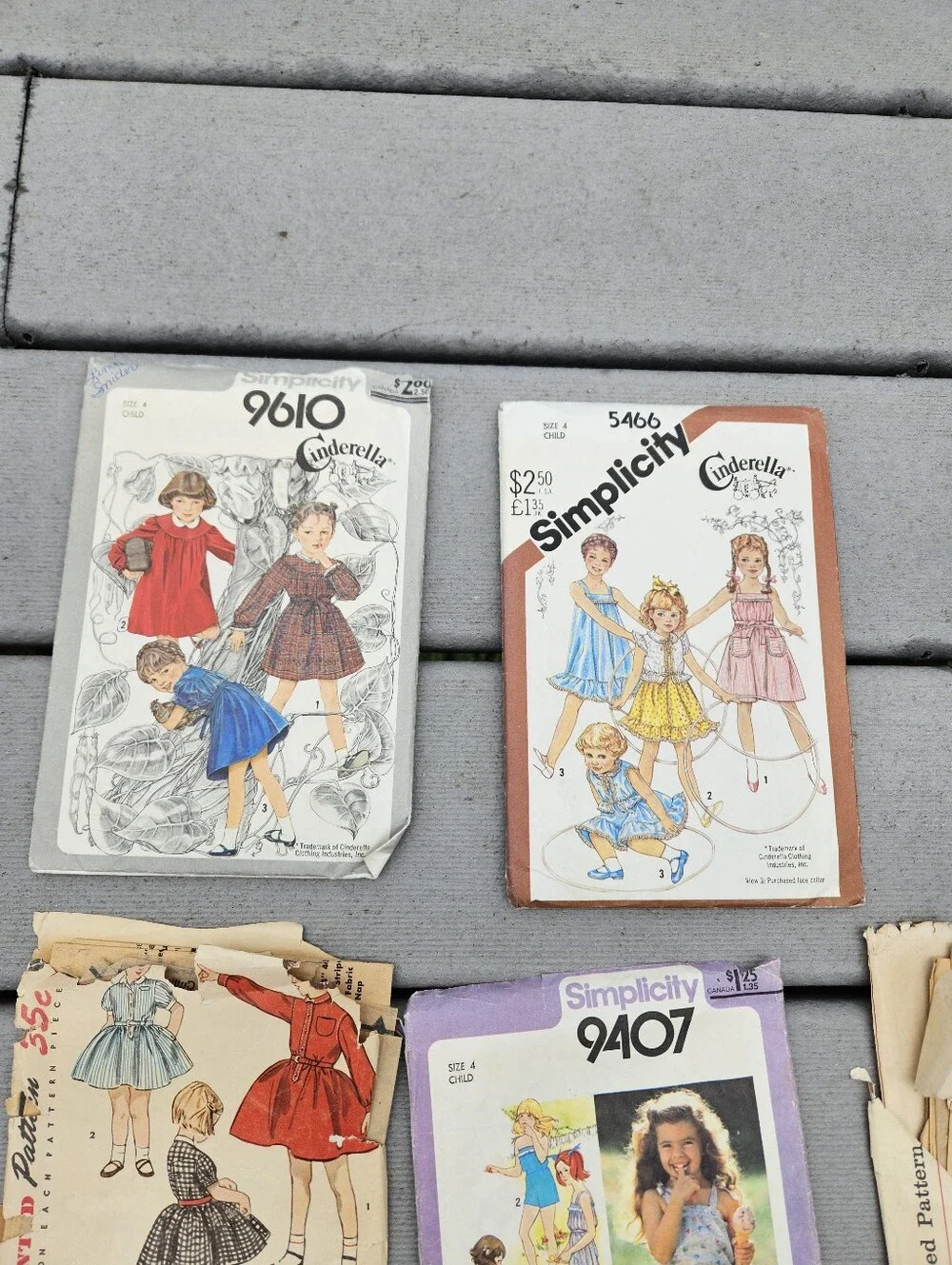 14 RETRO HIPPIE BOHO Toddler Sz 3 & 4 Clothes Sewing Patterns Lot Unchecked